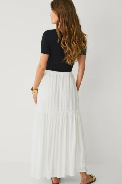 Ellos Collection Maxi nederdel med elastisk talje