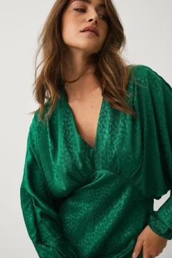 Ellos Collection Maxi kjole med pingvinærmer