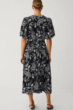 Ellos Collection Mønstret kjole i viskose