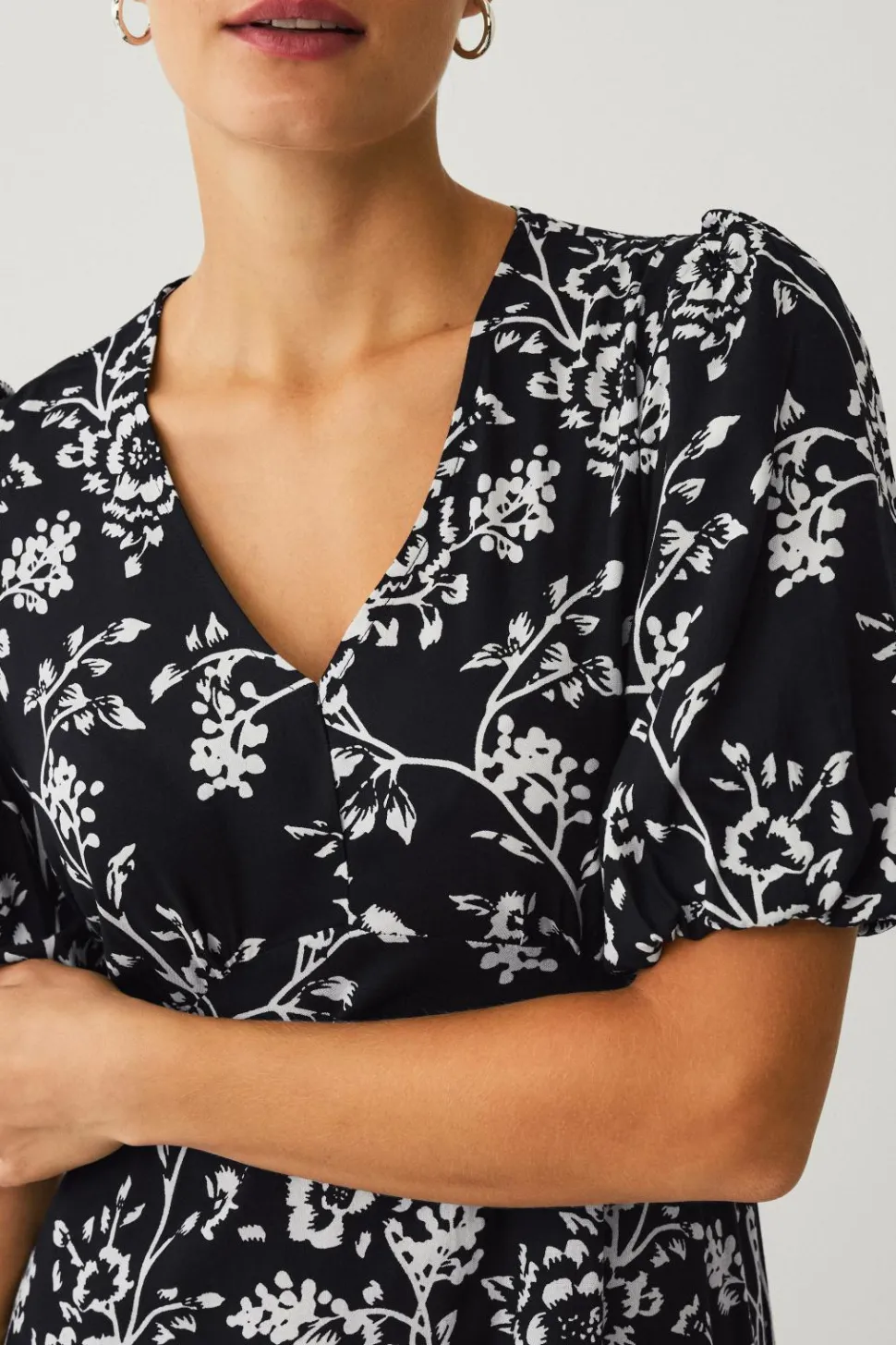 Ellos Collection Mønstret kjole i viskose