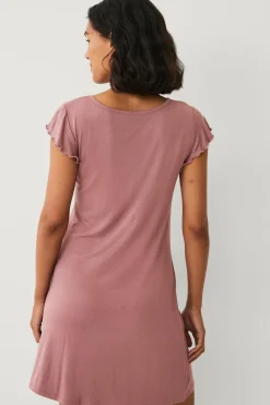 Ellos Collection Natkjole med halv knaplukning