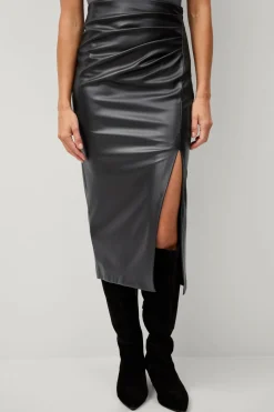 Ellos Collection Nederdel i imiteret læder