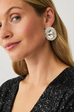Ellos Collection Ørestikker med rhinstene
