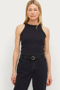 Ellos Collection Ribbet tanktop med dyb udskæring