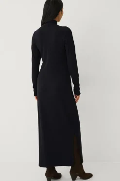 Ellos Collection Ribbet kjole med halv halfzip