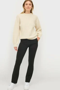 Ellos Collection Ribbet trøje med rund hals