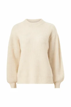 Ellos Collection Ribbet trøje med rund hals