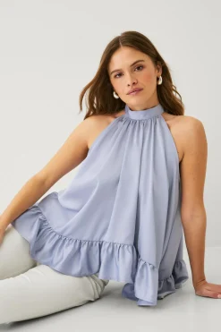 Ellos Collection Ærmeløs bluse med dikkedarer