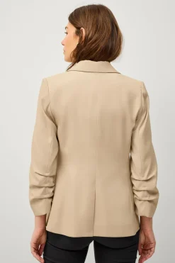 Ellos Collection Smal pasform habitjakke med krøllede ærmer