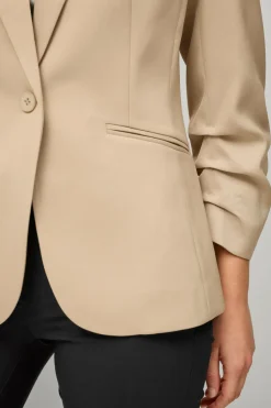 Ellos Collection Smal pasform habitjakke med krøllede ærmer