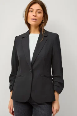 Ellos Collection Smal pasform habitjakke med krøllede ærmer