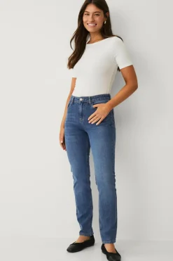 Ellos Collection Smalle stretchjeans med høj talje