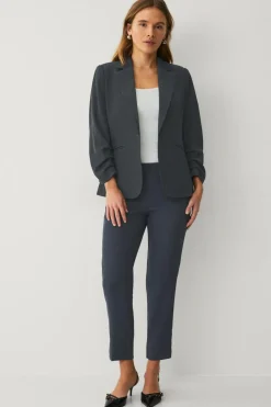 Ellos Collection Smal pasform habitjakke med krøllede ærmer