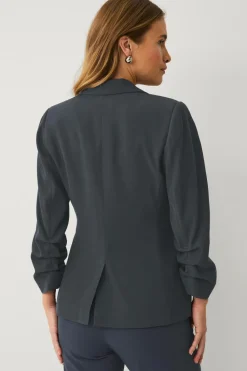 Ellos Collection Smal pasform habitjakke med krøllede ærmer