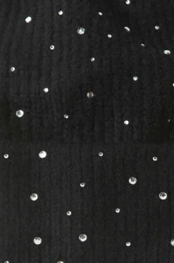 Ellos Collection Strikket hat med rhinstene