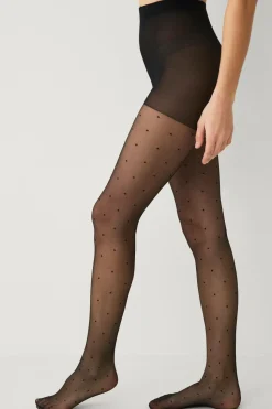 Ellos Collection Strømpebukser Dots 20 Den