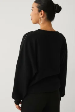 Ellos Collection Strikket Pullover med rhinstene