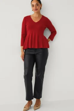 Ellos Collection Strikket Top med v-hals