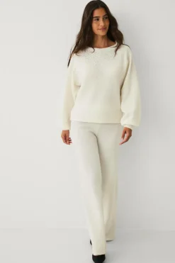 Ellos Collection Strikket Pullover med rhinstene