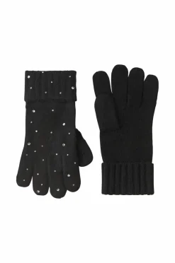 Ellos Collection Strikkede handsker med rhinstene
