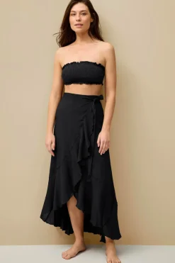 Ellos Collection Strandkjole med volantdetalje