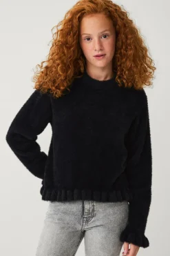 Ellos Collection Strikket trøje med flæser