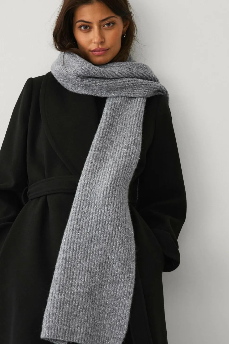 Ellos Collection Strikket halstørklæde 180x30 cm