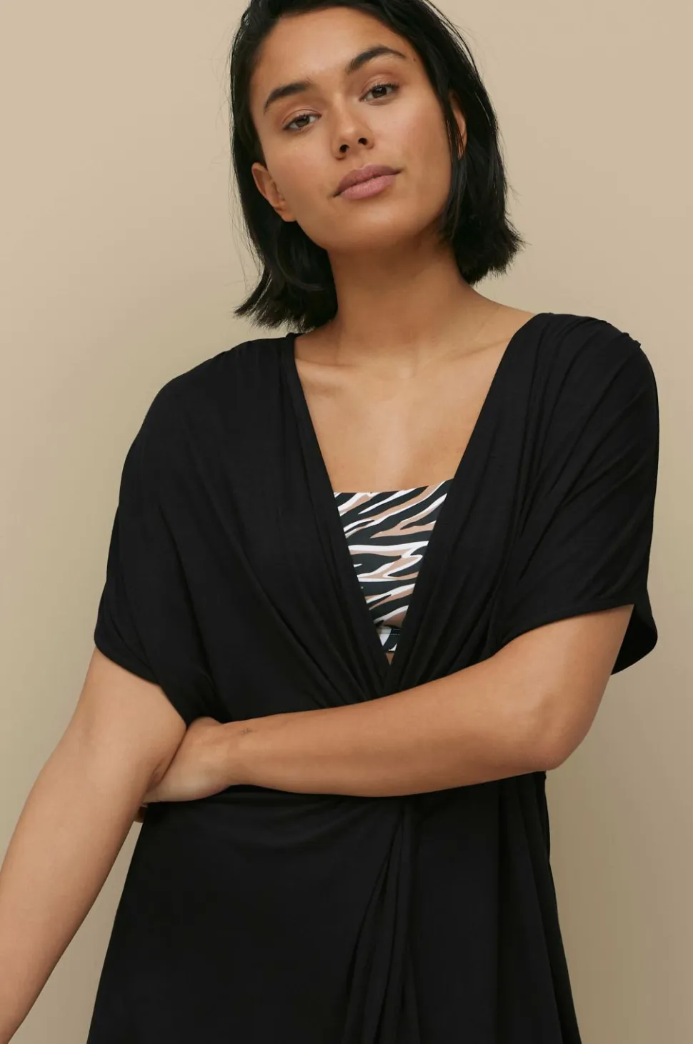 Ellos Collection Strandkjole med knudedetalje