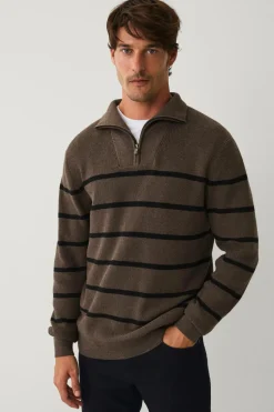 Ellos Collection Strikket trøje med halvlang lynlås