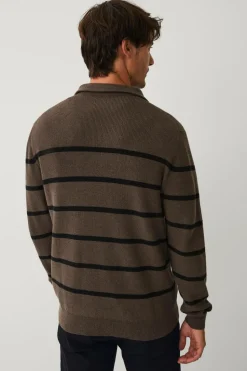 Ellos Collection Strikket trøje med halvlang lynlås