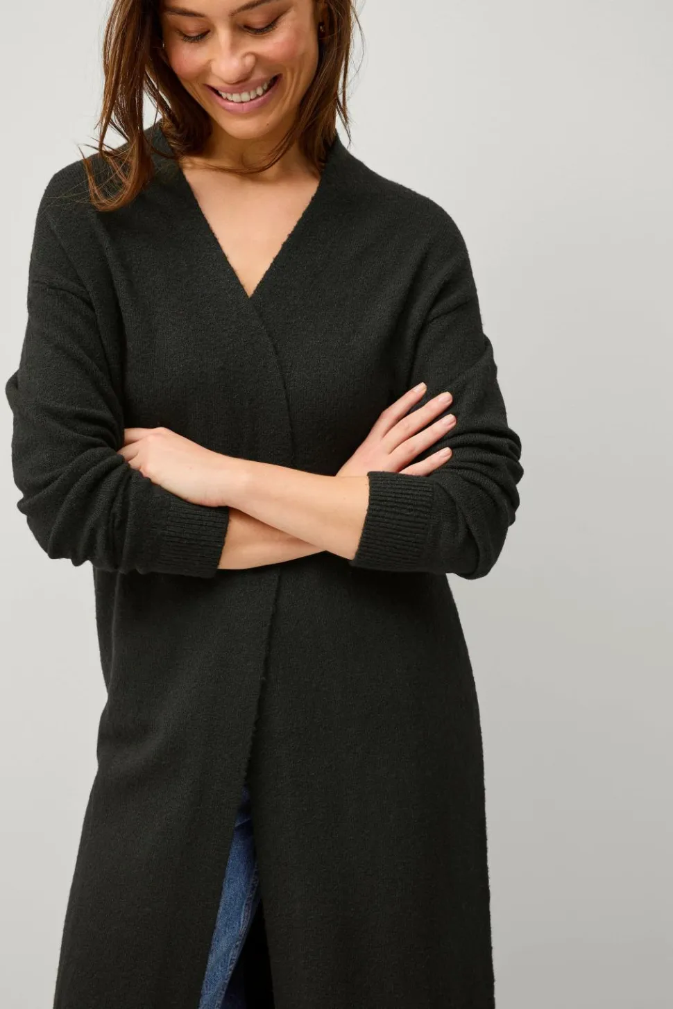 Ellos Collection Strikket maxi-cardigan