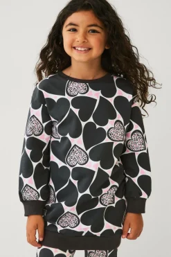 Ellos Collection Sweatshirtkjole med tryk