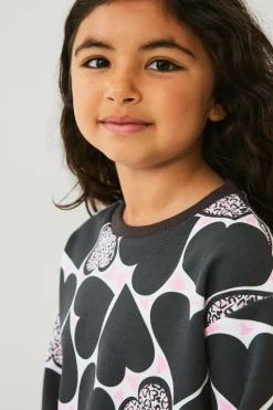 Ellos Collection Sweatshirtkjole med tryk