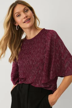 Ellos Collection Top med sommerfugleærme