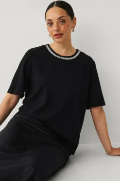 Ellos Collection Top med rhinsten