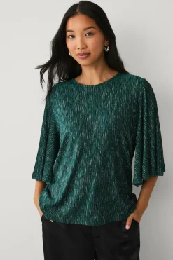 Ellos Collection Top med sommerfugleærme