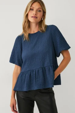 Ellos Collection Top med korte ballonærmer