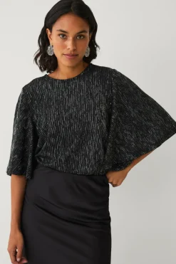 Ellos Collection Top med sommerfugleærme