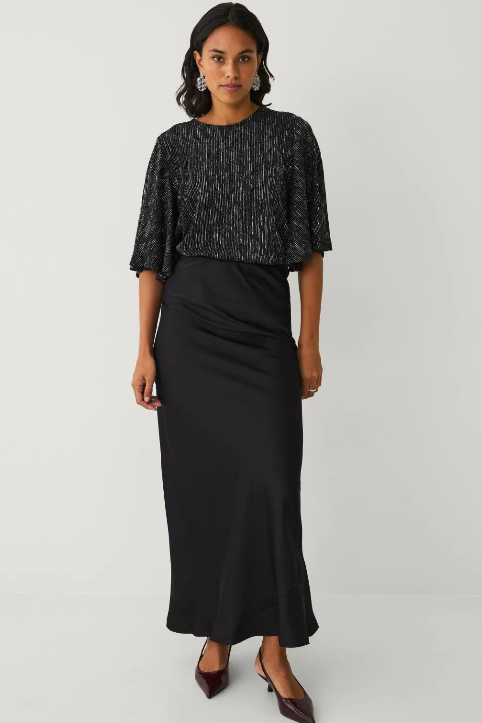 Ellos Collection Top med sommerfugleærme