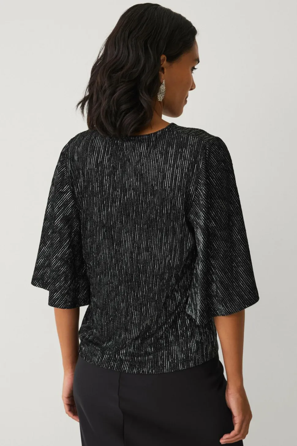 Ellos Collection Top med sommerfugleærme