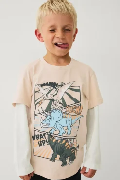 Ellos Collection T-shirt med lange imiterede ærmer