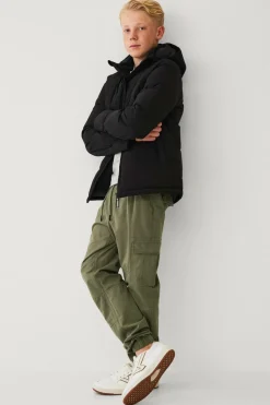 Ellos Collection Vandafvisende pufferjakke med aftagelig hætte