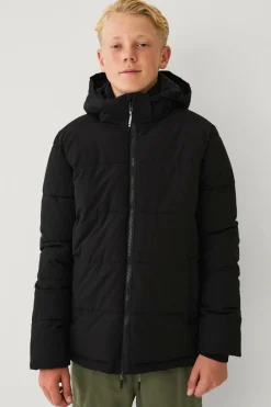 Ellos Collection Vandafvisende pufferjakke med aftagelig hætte