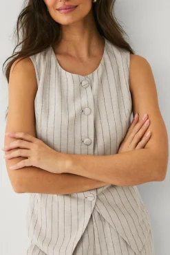 Ellos Collection Vest i hørmix