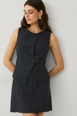 Ellos Collection Vest i hørmix