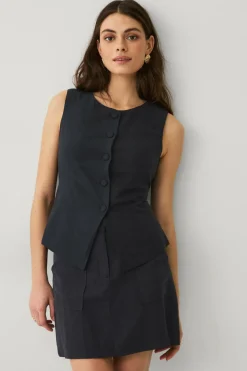 Ellos Collection Vest i hørmix