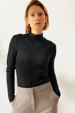 Ellos Collection Viskosestrik med rullekrave