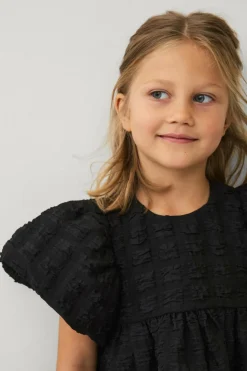 Ellos Collection Vævet kjole med puf