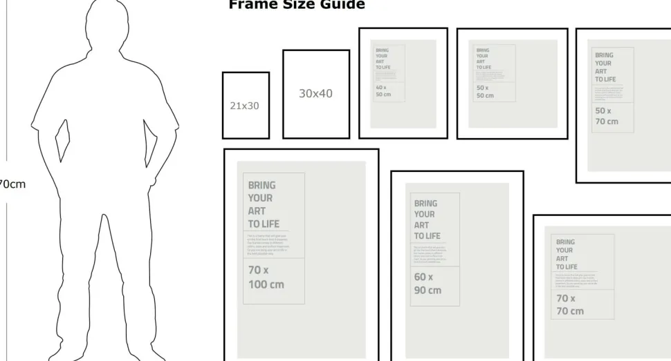 Ellos Home Aluminiumsramme, blank med plexiglas