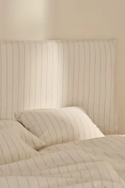 Ellos Home Betræk til hovedgærde Elly Thin Stripe i genanvendt halvlinned
